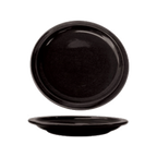 Thumbnail image #4 for International Tableware Cancun CAN-8-B 9-Inch Black Ceramic Plate, Round, Narrow Rolled Edge Case of 2 Dozen