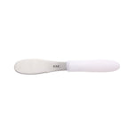 Thumbnail image #1 for CAC China SPSP-4WT Butter Spreader, 3-7/8", Stainless Steel, Serrated White Plastic Handle Case of 144