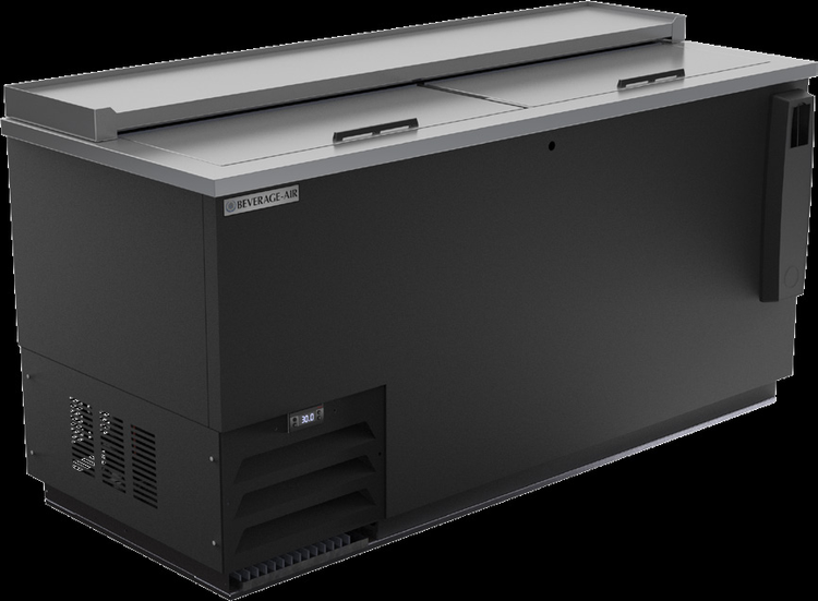 Product image #6 for Beverage Air Frosty Brew 65-Inch Horizontal Deep Well Bottle Cooler with Sliding Lids, 18.5 Cu. Ft., Black Painted Steel