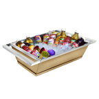 Thumbnail image #1 for Eastern Tabletop 9050RZ Rectangular Stainless Steel Beverage Tub, Double-Wall, XYLO Bronze Finish, 23 x 20 x 7-1/2 in.