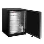 Thumbnail image #2 for Beverage Factory Kegco V24UBSR-2 Commercial Kegerator, Black, Dual-Faucet Draft Tower, 2-Keg Capacity, Built-In or Freestanding