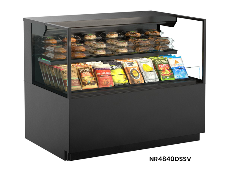 Product image #5 for Reveal® Freestanding Non-Refrigerated Self-Service Pastry Display Case