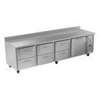 Thumbnail image #1 for Victory Refrigeration VWRD119HC-6 Four-Section Worktop Refrigerated Counter, 1 Door, 6 Drawers, 118-7/8"W