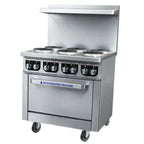 Thumbnail image #1 for USR Brands Standard Range SR-ER36-208 36-Inch Electric Range with 6 Burners, Thermostat-Controlled Oven, and 2 Racks