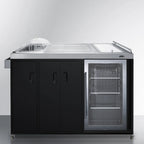 Thumbnail image #3 for Summit Commercial Summit Appliance CARTOS54LG Portable Outdoor Kitchenette with Glass Door Refrigerator, Sink & Stainless Steel Countertop
