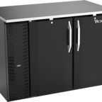 Thumbnail image #1 for Victory Refrigeration VBBN48HC-PT-B 48-Inch Pass-Thru Back Bar Refrigerator, 4 Solid Self-Closing Doors, Stainless Steel Top, Black Exterior