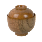Thumbnail image #1 for Thunder Group 45-35 Carved Wood Asian Soup/Rice Bowl, 9 oz, Clear Finish Case of 12 Dozen