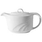 Thumbnail image #1 for Tableware Solutions USA Everest by Continental 21CCEVE059 White China Teapot, 14 oz, with Lid Case of 4