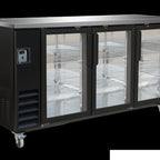 Thumbnail image #5 for Serv-Ware BB4-24G-HC 73-Inch 3-Door Glass Door Back Bar Cooler with Stainless Steel Top