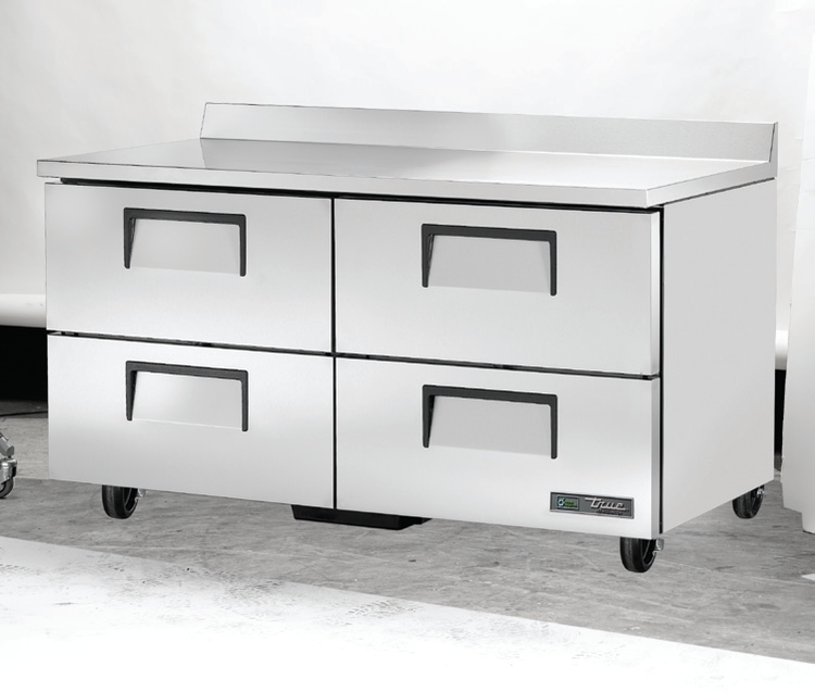 Product image #5 for True 60-Inch Two-Section Worktop Refrigerator with 4 Drawers, Rear-Mounted Self-Contained Refrigeration