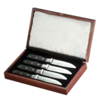 Thumbnail image #1 for Libbey Steak Knives WB-100 Wooden Steak Knife Display Box, Holds 4, 11-3/4 x 7 x 2 in