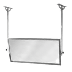 Thumbnail image #1 for Eagle Group CMM49 Ceiling-Mounted Demo Mirror, 49"W x 24-1/4"D, Stainless Steel Posts