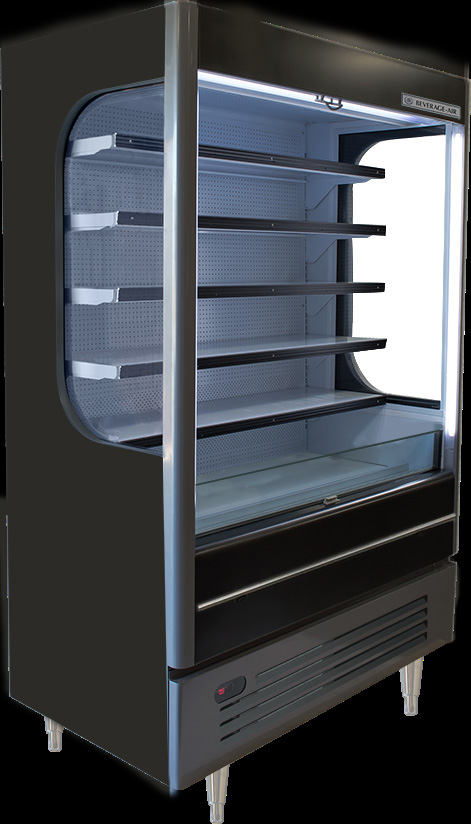 Product image #5 for Vuemax 52-Inch Black Open-Air Merchandiser Refrigerator with 5 Shelves