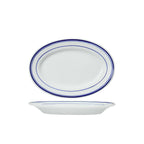 Thumbnail image #1 for Tuxton China American Riviera TAB-034 10.25-Inch x 14.25-Inch Oval Platter, 10.25"W x 14.25"D x 7.5"H, Vitrified China, BPA Free Case of 2 Dozen