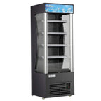 Thumbnail image #1 for USR Brands Coldline AOC-28-B Open-Air Refrigerated Display Merchandiser, 4-Tier Adjustable Shelves, Black, 27.5"W