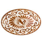 Thumbnail image #1 for Steelite ZABA A122P145 Anfora, Puebla Brown Oval Vitrified China Platter, Rolled Edge, 13.75" x 9.125" 1 Dozen