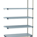 Thumbnail image #1 for Metro MetroMax Q MQ-2460GF-74-A5 Add-On Polymer Shelving Unit, 24"D x 60"W x 74"H, 5-Shelf