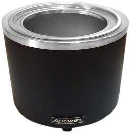 Product image #2 for Adcraft 11-Quart Round Countertop Food Cooker/Warmer, Matte Black Finish