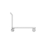 Thumbnail image #1 for Renfro Industries Inc. RIDEMISD2036MDR Aluminum Low Boy Cart, 20 x 36 x 30 in, 5 in Plate Casters