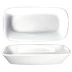 Thumbnail image #1 for International Tableware Quad QP-84 Rectangular Porcelain Pasta Bowl, 14 oz, 8-1/8 x 4-1/4 in 1 Dozen