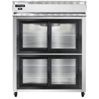 Thumbnail image #1 for Continental Refrigerator 2RENSASGDHD Two-Section Reach-In Refrigerator, 57" Wide, Sliding Glass Doors, Stainless Steel Exterior