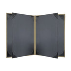 Thumbnail image #2 for Risch EVERGREEN-6V 5.5X8.5 Hardback Faux-Leather Menu Cover, 5-1/2 x 8-1/2 in, Booklet, 6-View Case of 25