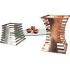 Thumbnail image #2 for Eastern Tabletop Escalate 1710 Stainless Steel Buffet Riser, 6-Layer, with Removable Grate and Sterno Holder, 10 x 10 x 6-1/2 in