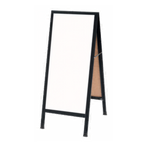 Thumbnail image #1 for AARCO Products BA-311SW Sidewalk Markerboard, 18"W x 42"H, White Porcelain Board, Aluminum A-Frame