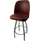 Thumbnail image #1 for Oak Street SL2136-CCS Vinyl Upholstered Swivel Bar Stool with Bucket Seat, Waterfall Front and Chrome Frame