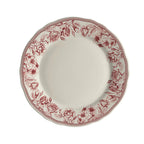 Thumbnail image #1 for Steelite International HL Ivory HL54263876 Round China Plate, 7-1/4", Carolyn Hannah Maroon, Scalloped Edge Case of 3 Dozen