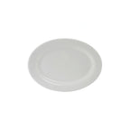 Thumbnail image #1 for Tuxton China Alaska ALH-082 Porcelain Oval Platter, 8-1/4" x 5-3/4", Wide Rim, Rolled Edge Case of 3 Dozen