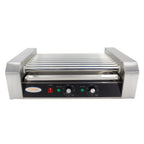 Thumbnail image #1 for Hakka Brothers Corp EasyRose HB-ET-R2-9 Commercial Hot Dog Roller Grill, 9 Rollers, Stainless Steel