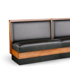 Thumbnail image #1 for JustChair Manufacturing JBSB-WSS-42-GR3 42"H Upholstered Banquette Booth with Wooden Frame and Plain Back