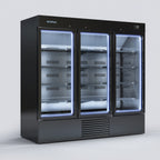 Thumbnail image #1 for Infrico USA IMD-ERC200PH Refrigerated Bottle Display Merchandiser, 3 Glass Doors, 63 cu. ft., Bottom-Mounted Refrigeration
