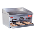 Thumbnail image #1 for Royal Range of California Turbo Broiler TB-872-SM Gas Countertop Charbroiler/Smoker, Stainless Steel Radiants, 71-inch