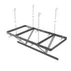 Thumbnail image #1 for Tarrison Products Ltd. TA-CPR60 Ceiling-Mounted Pot Rack, 60"W, Triple-Bar, Stainless Steel, 10 Single-Prong Hooks