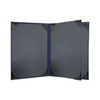 Thumbnail image #2 for Risch STERLING-4V 8.5X11 Hardback Shimmer Metallic Vinyl Menu Cover, 8-1/2 x 11, Booklet, 4-View, Black Cards Case of 25