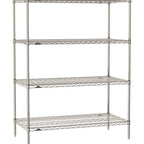 Thumbnail image #1 for Metro Super Erecta SE-3636S-63-S4 Stationary Starter Wire Shelving Unit, 36"W x 36"D x 63"H, 800 lb. capacity per shelf, 2000 lb. capacity per unit