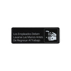 Thumbnail image #1 for CAC China SCS3-WH08 Handwashing Compliance Sign, English/Spanish, 9 x 3 in, Self-Adhesive Plastic Case of 144