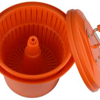 Thumbnail image #2 for JB Prince Dynamic U750 Manual Salad Dryer, 2-1/2 Gallon, Plastic, with Outer Bucket, Interior Basket and Drain