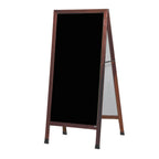 Thumbnail image #1 for AARCO Products MLA1P Extra-Large Sidewalk Markerboard, 68"W x 30"H, Black Acrylic Board, Solid Oak A-Frame