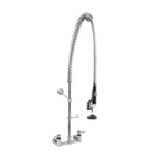 Thumbnail image #1 for Component Hardware Encore KL53-10L1-BR Wall-Mount Pre-Rinse Faucet Assembly, 8" Centers, Compression Valves, Lever Handles, 1.6 GPM
