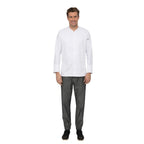 Thumbnail image #1 for Chef Works Valencia CES04-WHT-XL White XL Single-Breasted Long-Sleeve Chef Coat, 65/35 Poly/Cotton Twill