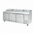 Thumbnail image #2 for Blue Air FSE LLC BAPP93-HC Pizza Prep Table, 3-Section, 93-1/4"W, 3 Full Doors, Side-Mounted Self-Contained Refrigeration