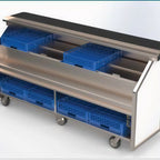 Thumbnail image #1 for Lakeside Manufacturing 173671 Portable Stainless Steel Bar, 95 1/8"L x 46"H x 26"D, (2) Ice Bins