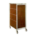 Thumbnail image #1 for Lakeside Manufacturing 645 Enclosed Meal Delivery Cart, 1 Compartment, Non-Insulated, 16-Tray Capacity, 14" x 18" Trays, Stainless Steel/Laminate