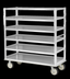 Thumbnail image #5 for FWE Heavy-Duty Aluminum Queen Mary Utility Cart, 6 Shelves, 27 x 60 Inches, Flanged-Down Edges