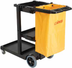 Thumbnail image #4 for Winco Janitorial Cart with 25-Gallon Nylon Bag and 3 Shelves, Black