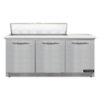 Thumbnail image #1 for Continental Refrigerator Designer Line D72N12C-FB 72-Inch 3-Section Refrigerated Sandwich Prep Table, 12-Pan, Front-Breathing