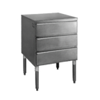 Thumbnail image #1 for Eagle Group TD3L 3-Tier Stainless Steel Drawer Assembly with Legs, Roller Track & Removable Pan, 24"W x 22-1/2"D x 34-1/2"H